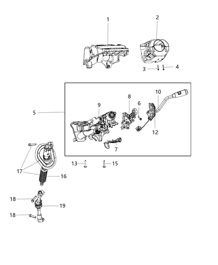 2016 Ram 2500 Lever-Gearshift Diagram for 68189341AA