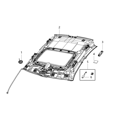 2020 Dodge Charger Headliners Diagram