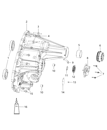2009 Chrysler Aspen Case & Extension & Related Parts Diagram 2