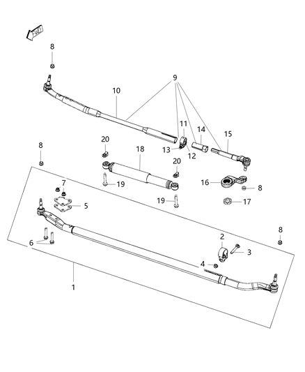 2020 Ram 3500 Steering Linkage Diagram