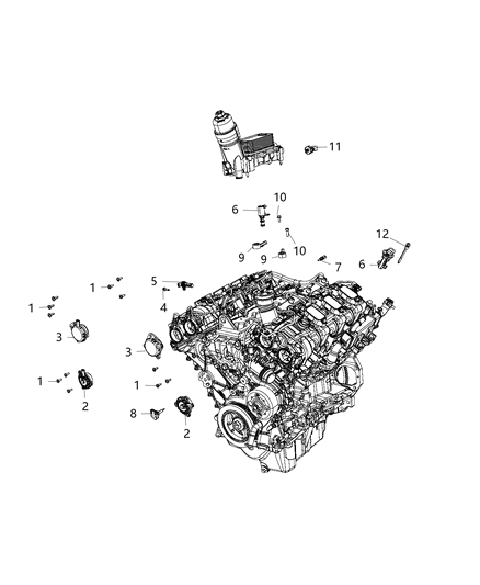 2019 Chrysler Pacifica Sensors, Engine Diagram 1