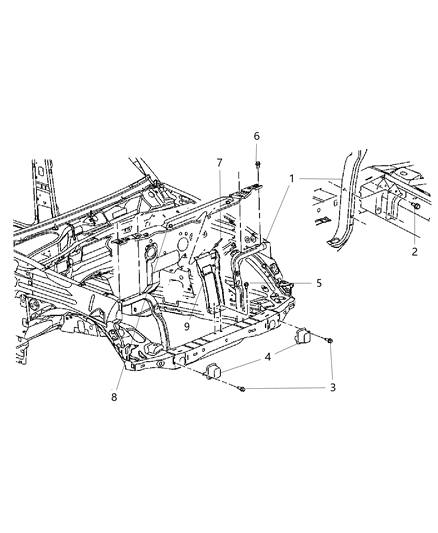 2006 Jeep Liberty Support Assy. - Radiator Diagram