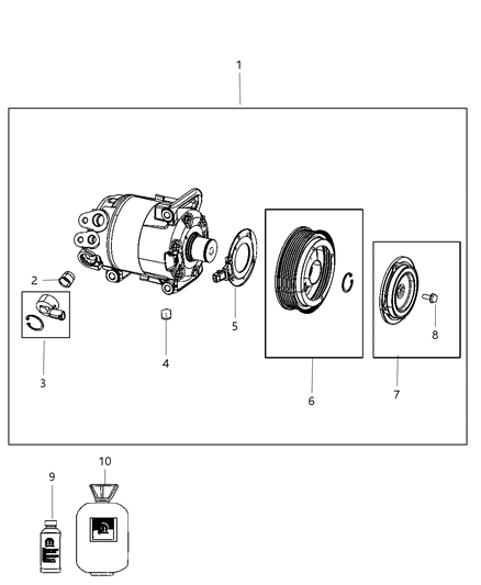 2013 Dodge Dart A/C Compressor Diagram 1