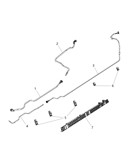 2020 Ram 1500 New Style Fuel Lines/Tubes And Related Parts Diagram 1