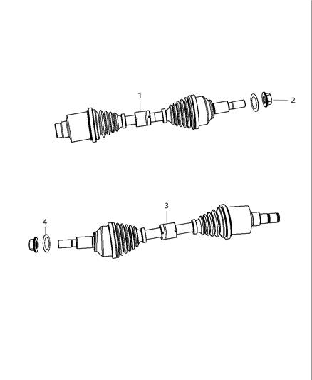 2010 Dodge Journey Shaft , Axle Diagram 1