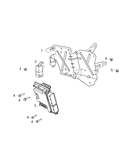 2019 Ram 1500 Bracket-Mounting Diagram for 68161560AD