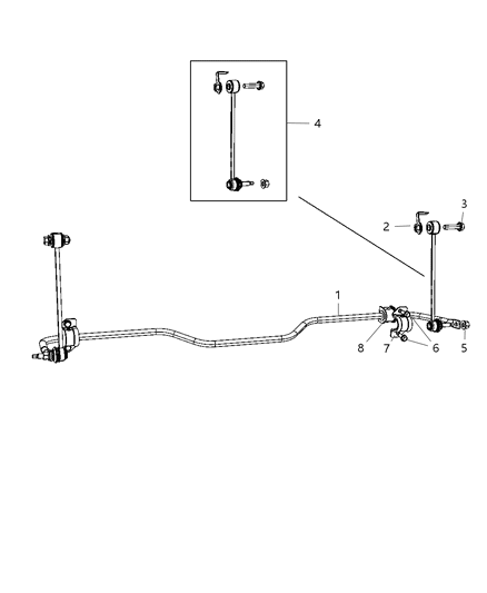 2011 Ram 1500 Stabilizer Bar - Rear Diagram