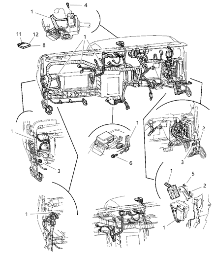 2001 Dodge Dakota Wiring - Instrument Panel Diagram