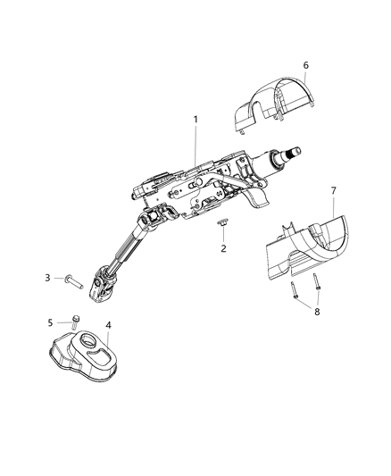 2019 Jeep Cherokee Column-Steering Diagram for 68367407AB