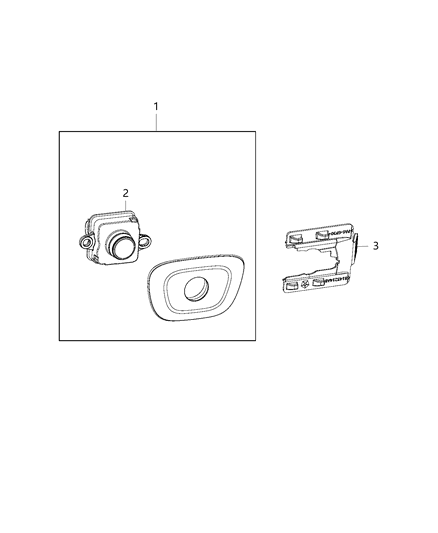 2014 Jeep Cherokee Camera-With Bezel Diagram for 1YR54KBUAE