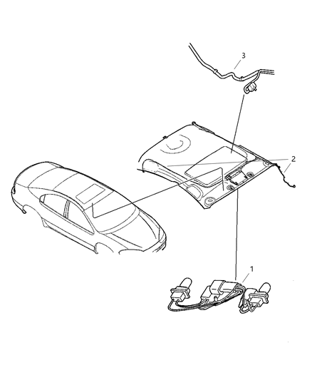 2002 Chrysler 300M Wiring - Roof Diagram