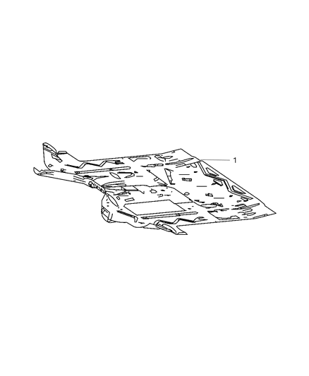 2009 Dodge Sprinter 2500 Floor Pan Substructure, Front Floor Diagram