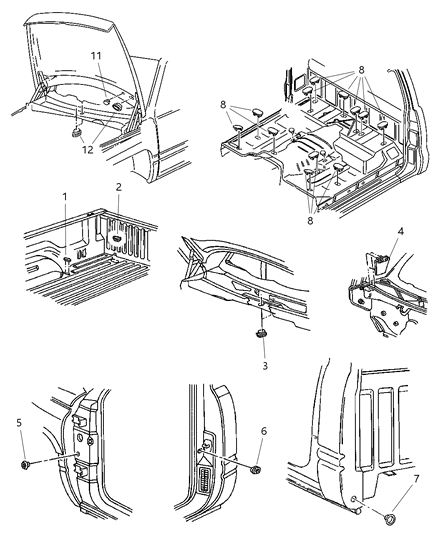 2002 Dodge Ram 3500 Plug-Floor Diagram for 55276319AA