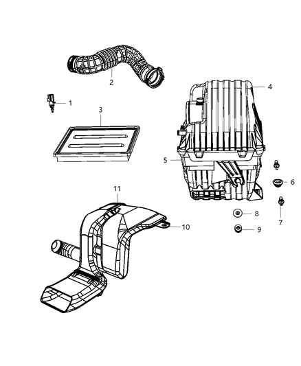 2010 Chrysler Sebring Air Cleaner Diagram 2