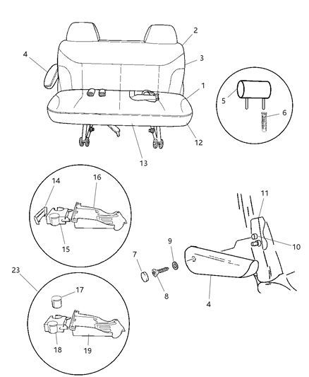 2003 Dodge Caravan None-Rear Diagram for WR981L5AC