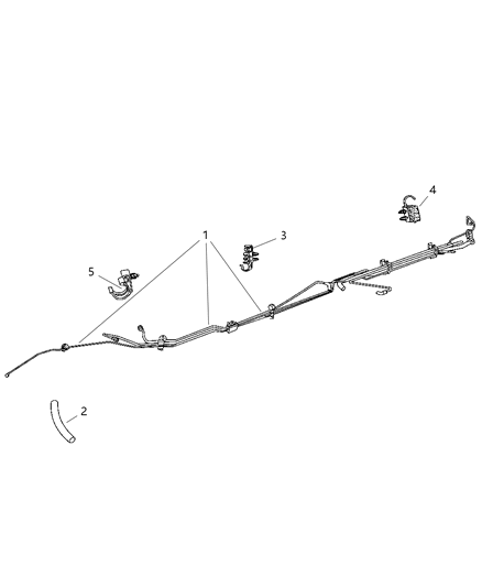 2002 Dodge Ram 1500 Fuel Lines, Rear Diagram