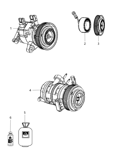 2011 Dodge Nitro COMPRES0R-Air Conditioning Diagram for 55111412AG