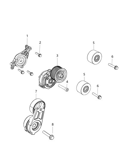 2015 Dodge Charger Pulley & Related Parts Diagram 3