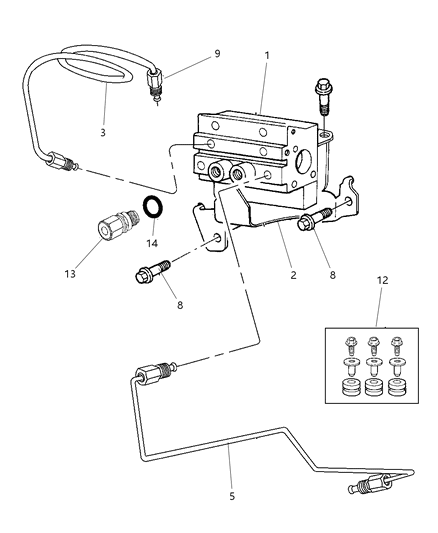 1997 Dodge Neon Anti-Lock Brake Control Diagram