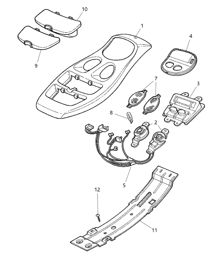 1997 Dodge Dakota Door Diagram for 4882103