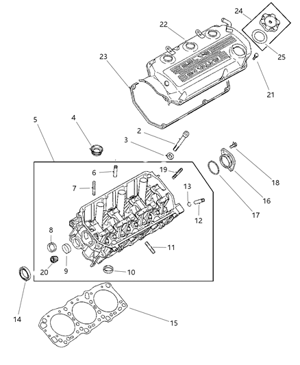 1999 Dodge Stratus Cover Pkg-Rocker Diagram for MD312412