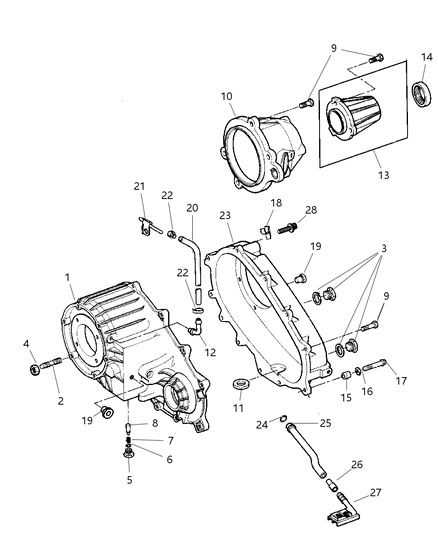 2002 Dodge Dakota Case & Related Parts Diagram 3