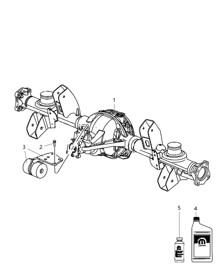 2009 Jeep Grand Cherokee Axle-Rear Complete Diagram for 52114834AA