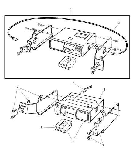 2001 Chrysler PT Cruiser PLYR Kit-Cd Changer - 10 Disc Diagram for 82205892