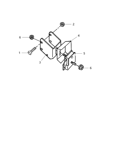 2001 Dodge Viper Engine Mounting, Front Diagram