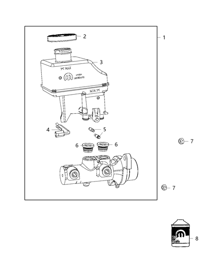 2019 Ram 3500 Brake Master Cylinder Diagram 2