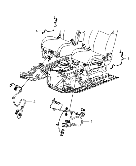 2013 Chrysler 200 Wiring-Power Seat Diagram for 68071158AB