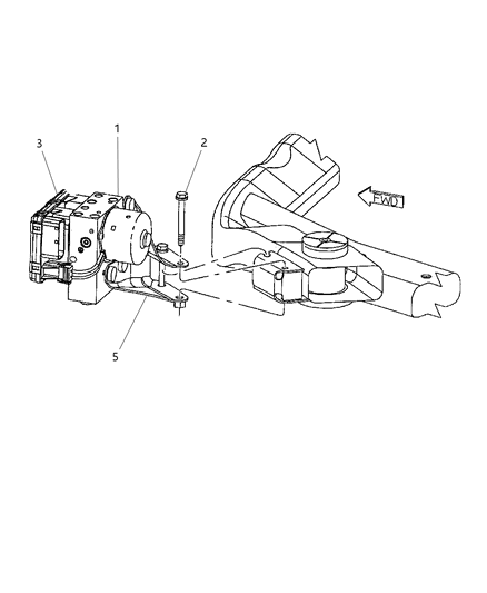 1998 Chrysler Concorde Hydraulic Control Unit Anti-Lock Brakes Diagram