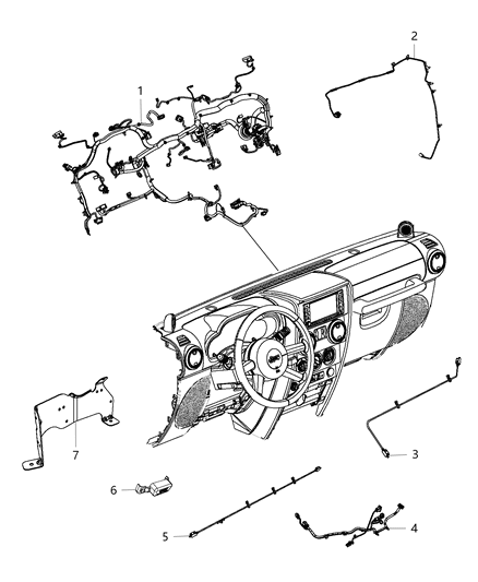 2016 Jeep Wrangler Wiring - Instrument Panel Diagram