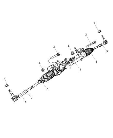 2014 Dodge Challenger Gear Rack & Pinion Diagram