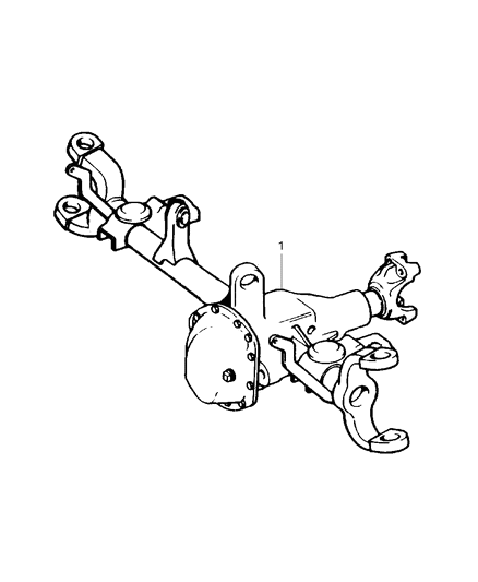 2004 Jeep Grand Cherokee Axle-Service Front Diagram for 5066445AA