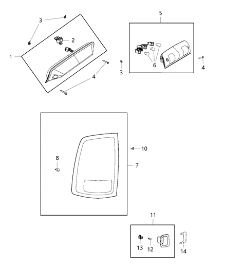 2018 Ram 3500 Lamp-Tail Stop Backup Diagram for 68093079AC