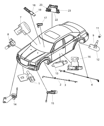 2006 Dodge Magnum Sensor-Anti-Lock Brakes Diagram for 4779383AB