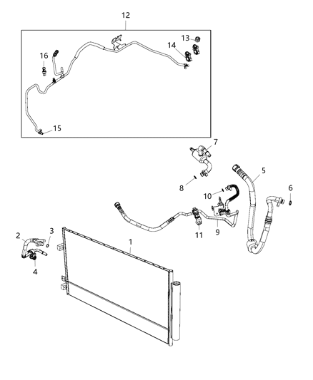 2016 Jeep Renegade A/C Plumbing Diagram 3