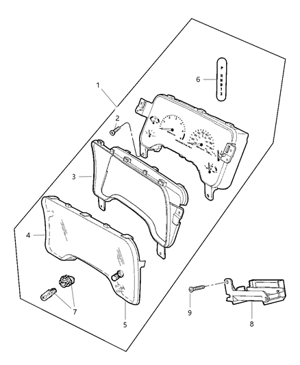 2002 Dodge Ram 2500 Cluster Diagram for 56045784AD