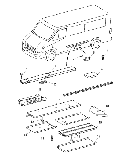 2002 Dodge Sprinter 2500 Air Ducts & Outlets, Rear Diagram