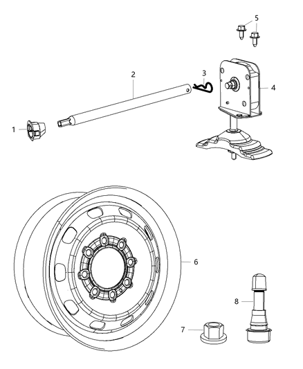 2017 Ram 2500 Spare Tire Stowage Diagram