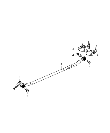 2016 Ram 3500 Cab Chassis Front Stabilizer Bar, Track Diagram