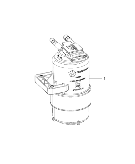 2018 Jeep Wrangler Filter-FUEL/WATER Separator Diagram for 68299930AA