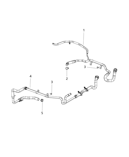 2015 Chrysler 200 Hose-Heater Supply Diagram for 68104966AB