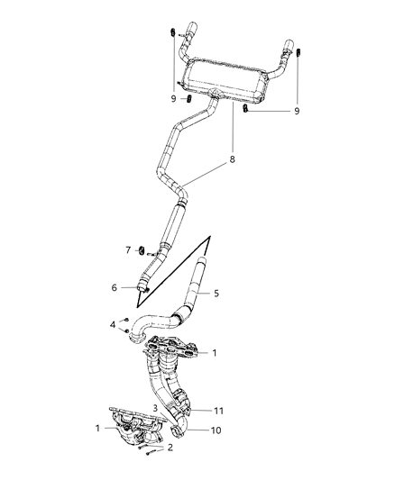 2010 Dodge Avenger Exhaust System Diagram 6