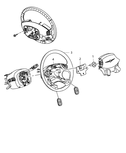 2008 Chrysler Pacifica Steering Wheel Assembly Diagram