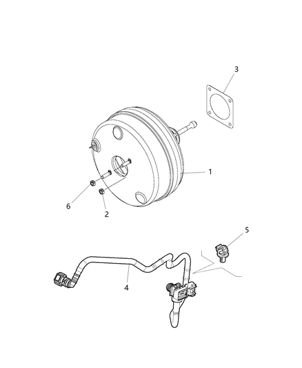 2020 Ram ProMaster City Hose-Brake Booster Vacuum Diagram for 68340335AA