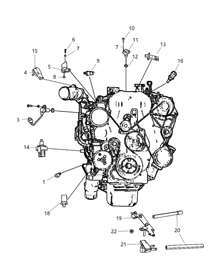 2008 Dodge Nitro Sensors - Diesel Engine Diagram