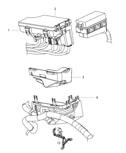 2012 Chrysler 200 Power Distribution Center Diagram