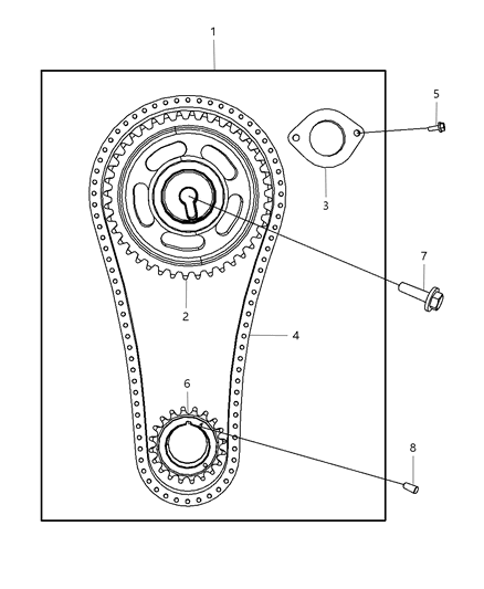 2010 Dodge Grand Caravan Chain-Engine Timing Diagram for 68001402AA